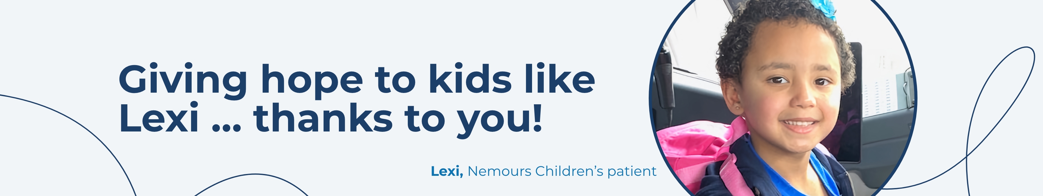 Lexi, Nemours Children’s patient